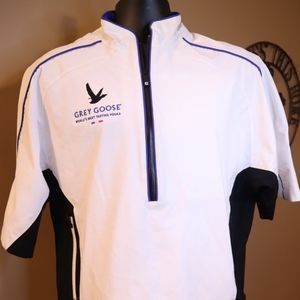 Footjoy Dryjoys Half Zip Golf Windbreaker Jacket Grey Goose